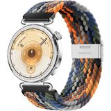 MMP Shop Huawei Watch Gt6 / Gt5 / Gt4 41MM / Gt5 Pro 42MM Uyumlu Metal Klips Örgü Spor Kordon - Siyah - Turuncu