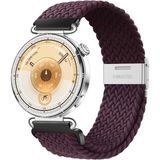 MMP Shop Huawei Watch GT7 / Gt6 / Gt5 / Gt4 41MM / Gt5 Pro 42MM Uyumlu Metal Klips Örgü Spor Kordon - Mürdüm