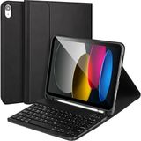 MMP Shop Ipad Air 4. 5. 6. Nesil Uyumlu Uyku Modlu Kalem Bölmeli Klavyeli Tablet Kılıfı - İpad Air 4./5./6. Nesil - Siyah