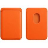 MMP Shop Iphone 17 / 17 Air / 17 Pro / 17 Pro Max Uyumlu Magsafe Cüzdan Kartlık Suni Deri Kartlık - Turuncu