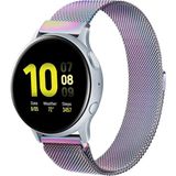 MMP Shop Samsung Galaxy 4 5 6 7 Fe 40 44MM Classic 42 43 46 47MM Uyumlu 20MM Metal Örğü Hasır Manyetik Kordon - GLX Watch 4-5-6-7-Fe - Gökkuşağı