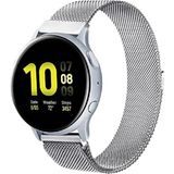 MMP Shop Samsung Galaxy 4 5 6 7 Fe 40 44MM Classic 42 43 46 47MM Uyumlu 20MM Metal Örğü Hasır Manyetik Kordon - GLX Watch 4-5-6-7-Fe - Gümüş