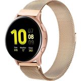 MMP Shop Samsung Galaxy 4 5 6 7 Fe 40 44MM Classic 42 43 46 47MM Uyumlu 20MM Metal Örğü Hasır Manyetik Kordon - GLX Watch 4-5-6-7-Fe - Rose Gold