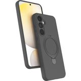 MMP Shop Samsung Galaxy A25 Uyumlu Kamera Koruma Çıkıntılı Magsafe Halka Standlı Kılıf - Titanyum Gri