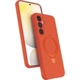 MMP Shop Samsung Galaxy A25 Uyumlu Kamera Koruma Çıkıntılı Magsafe Halka Standlı Kılıf - Turuncu