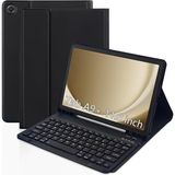 MMP Shop Samsung Galaxy Tab A9 Plus Uyumlu Uyku Modlu Kalem Bölmeli Klavyeli Tablet Kılıfı - GLX Tab A9 Plus - Siyah