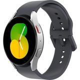 MMP Shop Samsung Galaxy Watch 4 5 6 7 Fe 40 40 44 Classic 42 43 46 47 mm Uyumlu Kavisli Silikon Kordon - SM Glx Watch 4-5-6-7-Fe - Koyu Gri
