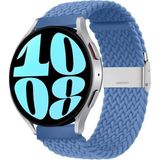 MMP Shop Samsung Galaxy Watch 4 5 6 7 Fe 40 44MM Classic 42 43 46 47MM Uyumlu 20MM Metal Klipsli Örgü Kordon - GLX Watch 4-5-6-7-Fe - Açık Mavi