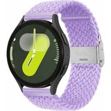 MMP Shop Samsung Galaxy Watch 4 5 6 7 Fe 40 44MM Classic 42 43 46 47MM Uyumlu 20MM Metal Klipsli Örgü Kordon - GLX Watch 4-5-6-7-Fe - Lila