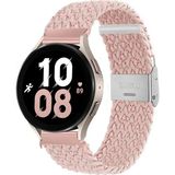 MMP Shop Samsung Galaxy Watch 4 5 6 7 Fe 40 44MM Classic 42 43 46 47MM Uyumlu 20MM Metal Klipsli Örgü Kordon - GLX Watch 4-5-6-7-Fe - Pudra