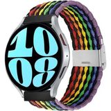 MMP Shop Samsung Galaxy Watch 4 5 6 7 Fe 40 44MM Classic 42 43 46 47MM Uyumlu 20MM Metal Klipsli Örgü Kordon - GLX Watch 4-5-6-7-Fe - Siyah - Renkli