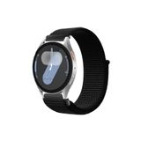MMP SHOP Samsung Galaxy Watch 4 5 6 7 Fe 40 44Mm Classic 42 46 47Mm İle Uyumlu Hasır Örgü Spor Cırtlı Kordon Siyah
