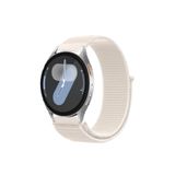 MMP SHOP Samsung Galaxy Watch 4 5 6 7 Fe 40 44Mm Classic 42 46 47Mm İle Uyumlu Hasır Örgü Spor Cırtlı Kordon Starlight