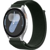 MMP Shop Samsung Galaxy Watch 4 5 6 7 Fe 40 44MM Classic 42 46 47MM Uyumlu Hasır Örgü Spor Cırtlı Kordon - Haki - GLX Watch 4/5/6/7