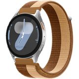 MMP Shop Samsung Galaxy Watch 4 5 6 7 Fe 40 44MM Classic 42 46 47MM Uyumlu Hasır Örgü Spor Cırtlı Kordon - Kahverengi - GLX Watch 4/5/6/7
