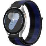 MMP Shop Samsung Galaxy Watch 4 5 6 7 Fe 40 44MM Classic 42 46 47MM Uyumlu Hasır Örgü Spor Cırtlı Kordon - Siyah - Lacivert - GLX Watch 4/5/6/7