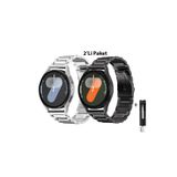 MMP SHOP Samsung Galaxy Watch 7 Fe 4 5 Pro 6 Seri 40 42 43 44 45 46 47 Mm Uyumlu 20mm Çelik Saat Kordonu
