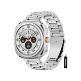 Mmp Shop Samsung Galaxy Watch 7 Ultra 47Mm Uyumlu Paslanmaz Çelik Akıllı Saat Kordonu Metal Toka