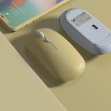 MMP Shop Tablet Telefon Laptop Windows Macbook Uyumlu Bluetooth + 2.4Hz Wifi Kablosuz Şarjlı Sessiz Slim Mouse - Sarı