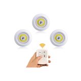 MMP SHOP Uzaktan Kumandalı 3 Lü Led Spot Işık Pilli Gardırop Mutfak Banyo Aydınlatma Gece Lambası