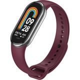 MMP Shop Xiaomi Mi Band 8 / 9 / 10 Uyumlu Akıllı Bileklik Yüksek Kalite Silikon Kordon Kayış - Koyu Kırmızı