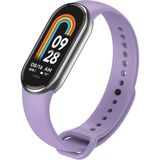 MMP Shop Xiaomi Mi Band 8 / 9 / 10 Uyumlu Akıllı Bileklik Yüksek Kalite Silikon Kordon Kayış - Lila