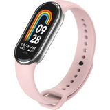 MMP Shop Xiaomi Mi Band 8 / 9 / 10 Uyumlu Akıllı Bileklik Yüksek Kalite Silikon Kordon Kayış - Pembe