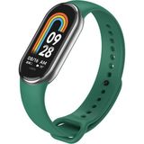 MMP Shop Xiaomi Mi Band 8 / 9 / 10 Uyumlu Akıllı Bileklik Yüksek Kalite Silikon Kordon Kayış - Yeşil