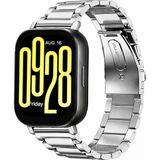 MMP Shop Xiaomi Redmi Watch 5 Active / lite Uyumlu 22MM Paslanmaz Çelik Akıllı Saat Kordonu - Gümüş