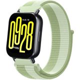 MMP Shop Xiaomi Watch 5 Acitve / Redmi Watch 5 Lite Uyumlu Hasır Örgü Spor Cırtlı Kordon - Açık Yeşil - Mi Watch 5 Active/Lite
