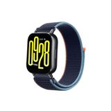 MMP SHOP Xiaomi Watch 5 Acitve/Redmi Watch 5 Lite İle Uyumlu Hasır Örgü Spor Cırtlı Kordon Mavi-Lacivert