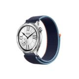 MMP SHOP Xiaomi Watch S4 / S3 / S2 / S2 Pro / S1 Active / S1 İle Uyumlu Hasır Örgü Spor Cırtlı Kordon Mavi-Lacivert