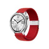 MMP SHOP Xiaomi Watch S4/S3/S2/S2 Pro/S1 Active/S1 İle Uyumlu Metal Klips Hasır Örgü Spor Kordon Kırmızı