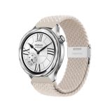 MMP SHOP Xiaomi Watch S4/S3/S2/S2 Pro/S1 Active/S1 İle Uyumlu Metal Klips Hasır Örgü Spor Kordon Starlight