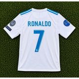 Mmt Spor Real Madrid 2017-2018 Şampiyonlar Ligi Finali Cristiano Ronaldo Beyaz Kısa Kollu Forma Yetişkin - XL
