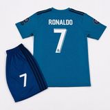 Mmt Spor Real Madrid 2018 Cristiano Ronaldo Turkuaz Röveşata Kısa Kol Çocuk Forması 2li Setti 7 - 9 - 10 Yaş