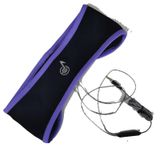 MMUSS Ultra İnce Stereo Hoparlör Kontrol Düğmesi ile Kafa Bantlı Uyku Kulaklığı. Uyku, Spor, Hava Yolculuğu, Meditasyon ve Rahatlama için Mükemmel (SHButton Mor 3,5 mm)