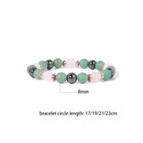 MMZ STORE Aventurin & Pembe Kuvars & Hematit Doğal Taş Bileklik 8Mm