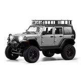 MN Model Mn128 1/12 Jeep Wrangler Rubicon 4WD RC Model Crawler Offroad Truck RTR Gümüş Uzaktan Kumandalı Araba - Dahili Işık Seti