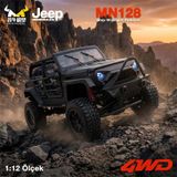 Mn Model Mn128 1/12 Jeep Wrangler Rubicon 4wd Rc Model Crawler Offroad Truck Uzaktan Kumandalı Araba Rtr Siyah+dahili Işık Seti Mn-128 7600000036349