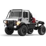 MN Model MN333 1/18 Mercedes Unimog U4000 4WD RC Crawler Offroad Uzaktan Kumandalı Araba Arazi Aracı Model Car Truck RTR Gümüş MN-333 +Dahili Işık Seti
