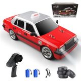MN Model MN38 1/16 4WD Taxi Uzaktan Kumandalı RC Drift Arabası Led Işıklı Onroad Racing Car w/Gyro 2.4GHZ RTR Kırmızı MN-38