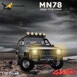 Mn Model MN78 1/12 Jeep Cherokee 4x4 Rc Model Crawler Offroad Truck Uzaktan Kumandalı Araba Rtr Gümüş+Dahili Işık Seti