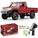 MN Model MN82 1/12 Toyota Land Cruiser LC79 4WD RC Model Crawler Offroad Uzaktan Kumandalı Araba Truck RTR Lisanslı Kırmızı+Dahili Işık Seti MN-82