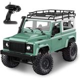 MN Model MN90 1/12 Land Rover Defender D90 4WD RC Model Crawler Offroad Uzaktan Kumandalı Araba Arazi Aracı Truck RTR Yeşil MN-90 +Dahili Işık Seti