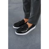 MN002 - Rbt Loafer Verniciata Erkek Ayakkabı Sıyah - Siyah