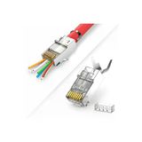 Mn119xf Cat7 Ftp Sftp Ez Rj45 Konnektör 3 Adet Metal Gövdeli Kalın Kablo Uyumlu