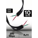 Mn207fs Kutu–Modem Dsl/Adsl/Vdsl Kablosu-10 Metre/2 Telli-Flat-Rj11 Kablo/Telefon Hat Kablosu