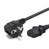 Mn54pk Kasa Güç Kablosu C13 3 Pin 1.5 M Siyah, 1.5 Mm 500W Iec C13 Power Kablo, Pc Bilgisayar Monitör Ups Yazıcı Projeksiyon Güç Kablosu