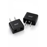 MN6 M007 Amerikan Priz dönüştürücü Türk Fişi Amerikan Sistemine Çeviren Adaptor Fiş, Siyah, 10